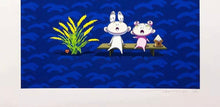 Load image into Gallery viewer, Takashi Murakami - Snow, Moon, and Flower: Kaikai and Kiki Viewing the Moon (Blue, Sky)