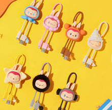 Load image into Gallery viewer, Kasing lung - The Monsters Labubu Drunk in sea Series Phone Cable (Lightning, POP MART, 1 blind box)
