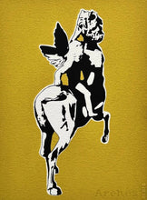 Load image into Gallery viewer, Blek le Rat - The Centaur (Sagittarius, Yellow)