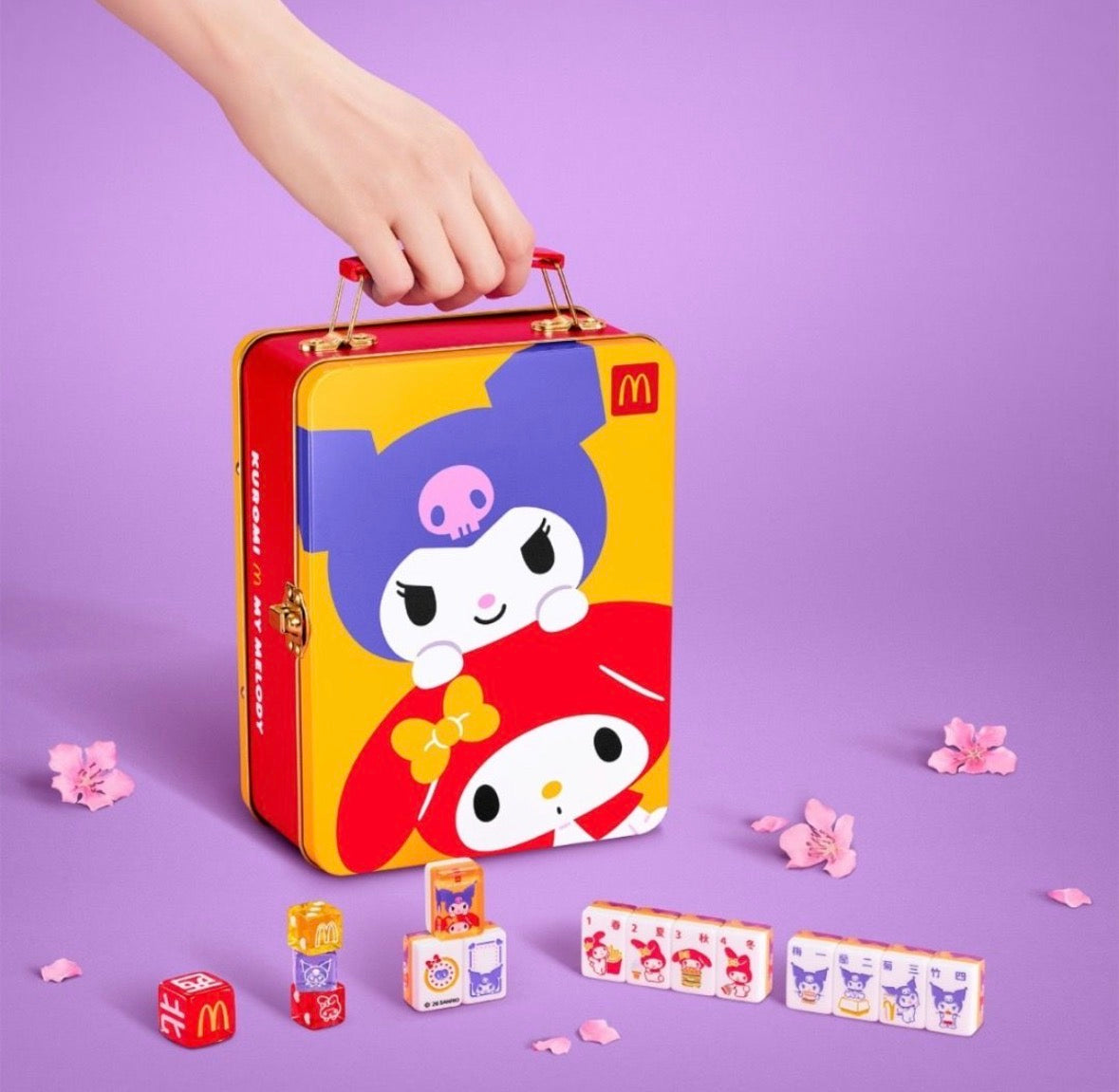 AND2BLE m2u チェリー グミ トレカ 全員セット McDonald's x Kuromi x My Melody - Lucky Mahjong Set (Sanrio