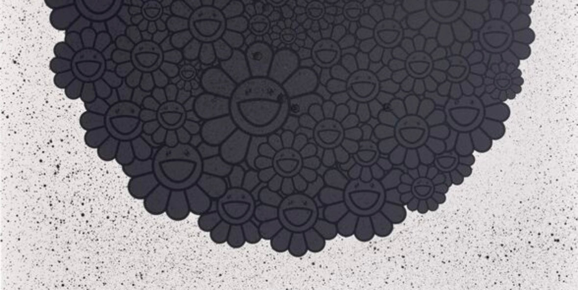 Takashi Murakami - Black Flowers Round (TM/KK for Black lives