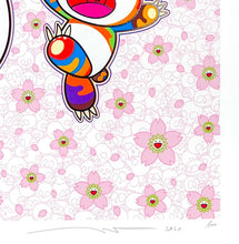Load image into Gallery viewer, Takashi Murakami  - Panda mother and baby in a flurry of cherry blossom petals ( Panda Parent and Cub in a Shower of Cherry Blossoms)