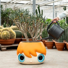 Load image into Gallery viewer, Javier Calleja - THE BIG TOP POT ( Orange, Ceramic Planter)