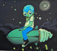 Load image into Gallery viewer, Hebru Brantley - Night Flight (Glow in Dark, Rocket, Fly Boy)