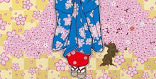 Load image into Gallery viewer, Takashi Murakami - Maiko in Kyoto, Cherry Blossoms on Blue