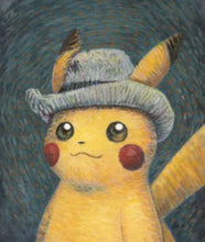 Load image into Gallery viewer, Pokémon - Pikachu inspired by Self-portrait with Grey Felt Hat (Small Canvas) (Pokémon centre x Van Gogh Museum)