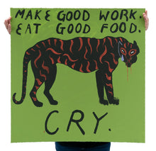 Load image into Gallery viewer, Sophie Vallance Cantor - 'The Manifesto of Naina' (Make Good Work, Eat Good Food, Cry)(Leopard)