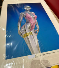 Load image into Gallery viewer, Hajime Sorayama - Giclée #008 ( Sexy Robot, Pink Dress, Blue)