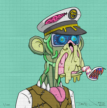 Load image into Gallery viewer, Mutant Ape Yacht Club - MAYC #6602 (Blotter, Green)