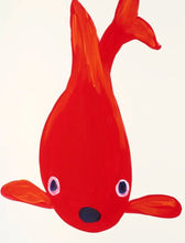 Load image into Gallery viewer, David Shrigley - Enjoy Each Moment ( Gold Fish, Red)