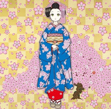 Load image into Gallery viewer, Takashi Murakami - Maiko in Kyoto, Cherry Blossoms on Blue