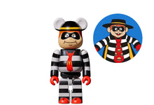 Load image into Gallery viewer, Mcdonald’s Godzilla, Hamburglar , Grimace, Birdy Be@rbrick 150% ( Complete set of 4 Bearbrick)