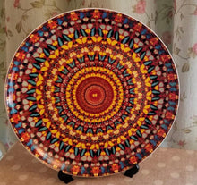 Load image into Gallery viewer, Damien Hirst - Beautiful, amore, gasp, eyes going into top of head and fluttering - Plate ( butterflies ) ( mandala)