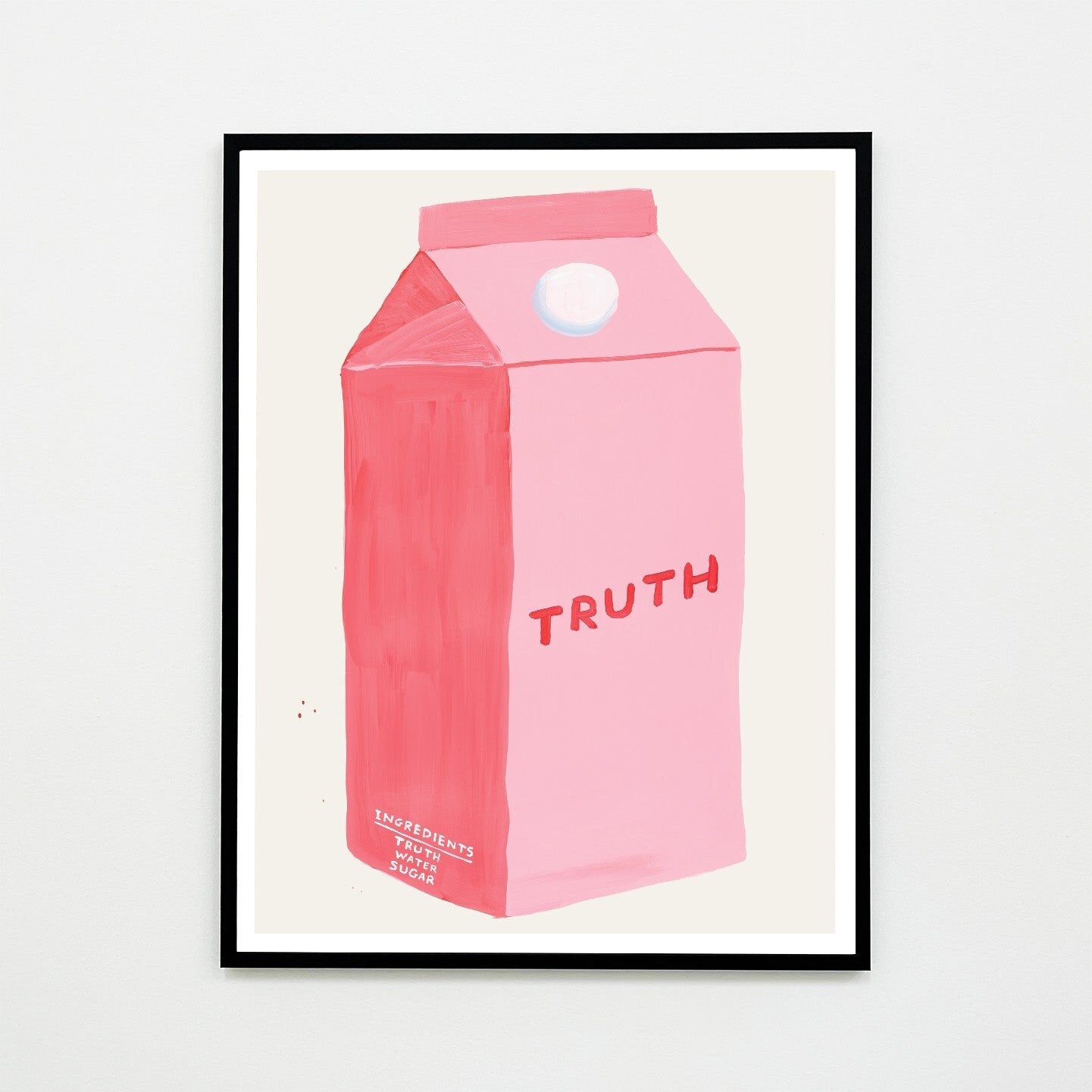 David Shrigley - Truth (Pink, Milk Carton)