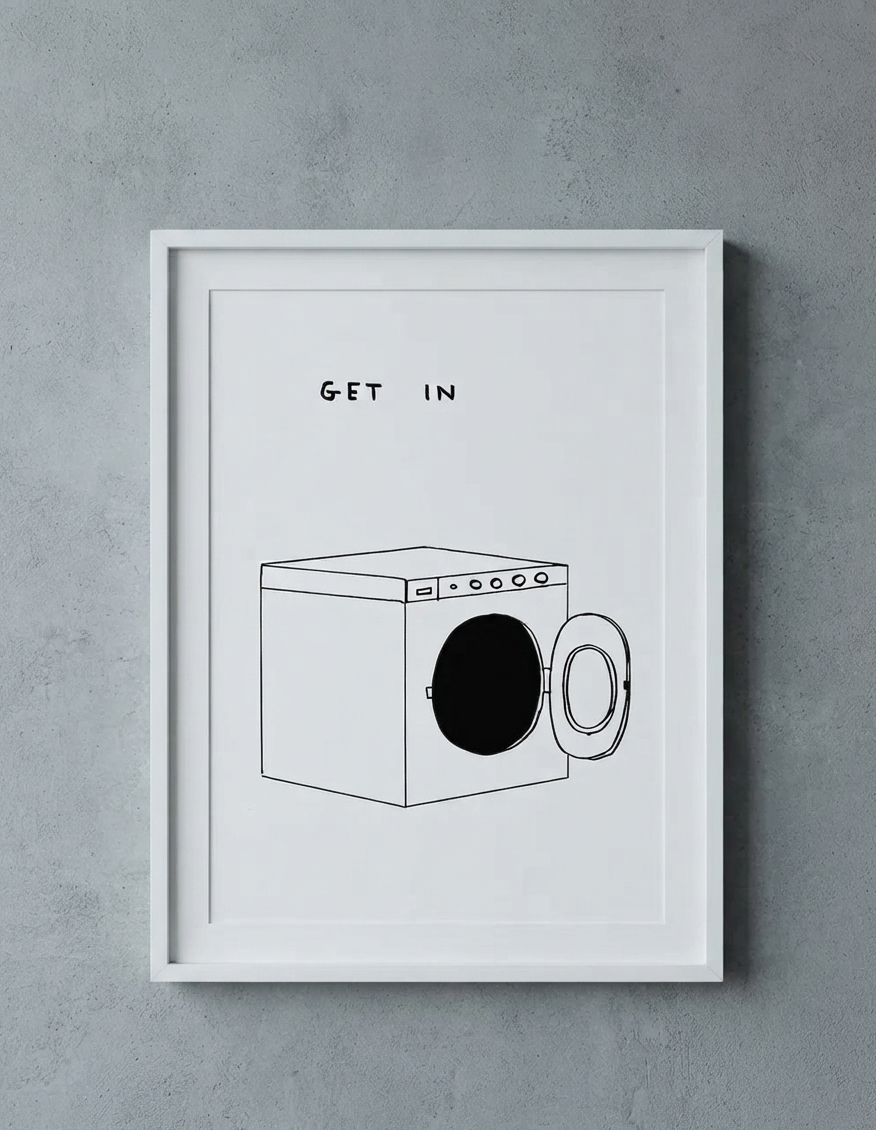 David Shrigley - Untitled (Get In, Washing Machine)