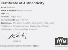 Load image into Gallery viewer, “Ai Weiwei - History of bombs”