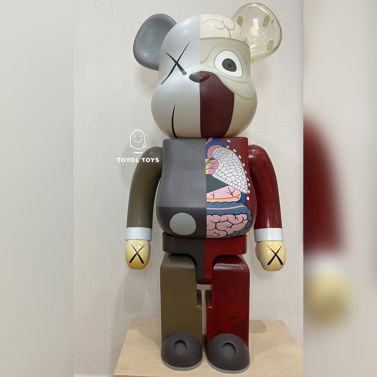 KAWS- Bearbrick Dissected Companion (Brown) 1000% – Toyol Toys