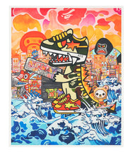 Load image into Gallery viewer, Simone Legno - Military BAPE Sta Kaiju ( Blue, Bathing Ape, Dragon)
