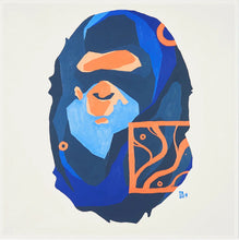 Load image into Gallery viewer, Oso De Agua - Blue Ape Head ( Bathing Ape, Camouflage)
