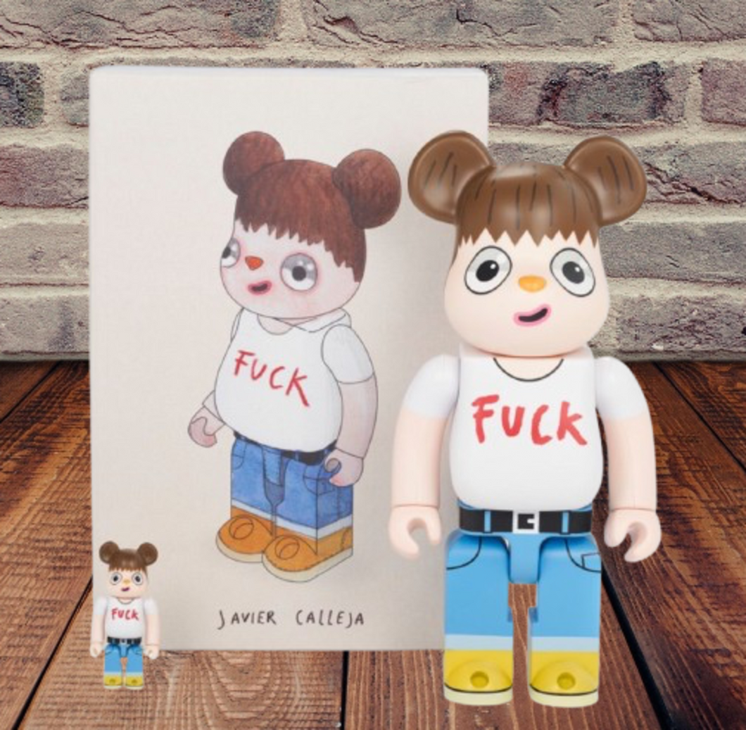 Javier Calleja - Fuck You Be@rbrick 400% + 100% ( Bearbrick, Medicom Toy )