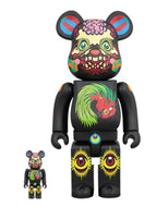 Keiichi Tanaami - Bearbrick Keiichi Tanaami 100% & 400% (Be@rbrick, Black)