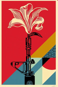 Shepard Fairey - AR-15 Lily (Red)