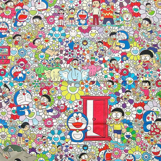 Takashi Murakami - Doraemon Fabric Print (Tokyo Exclusive) (Small Size)