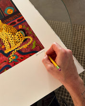 Load image into Gallery viewer, Ben Crase - The Night Lily ( Leopard, Gold Leaf Edition)

