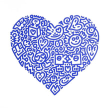 Load image into Gallery viewer, Mr Doodle - Pop Heart (Robot Kiss, Blue)
