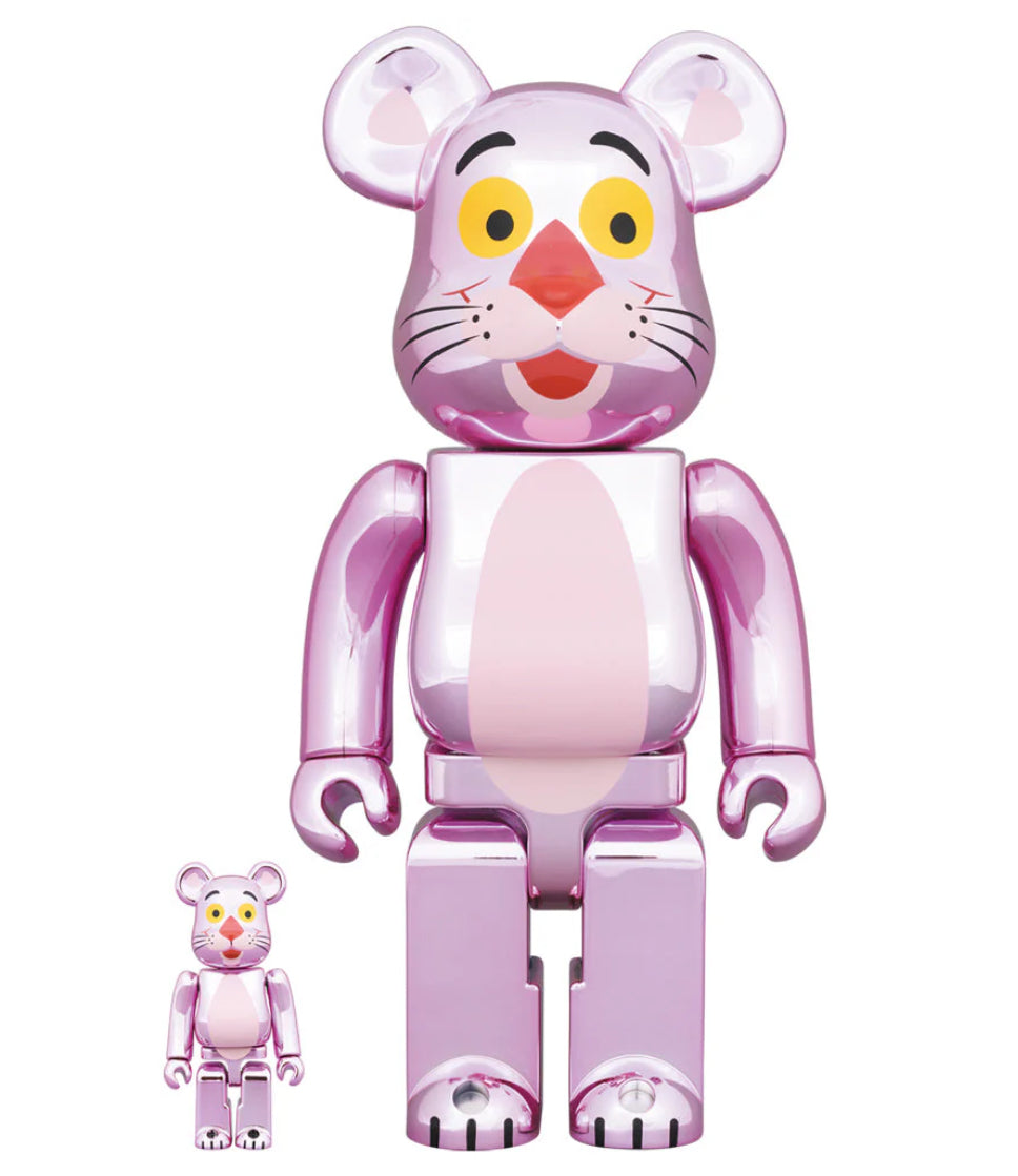 BE@RBRICK - Pink Panther Chrome Ver. 100％ & 400％ ( Bearbrick)