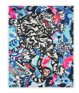 Simone Legno - Ice Tiger Camo ( Blue, Bathing Ape, Flowers)
