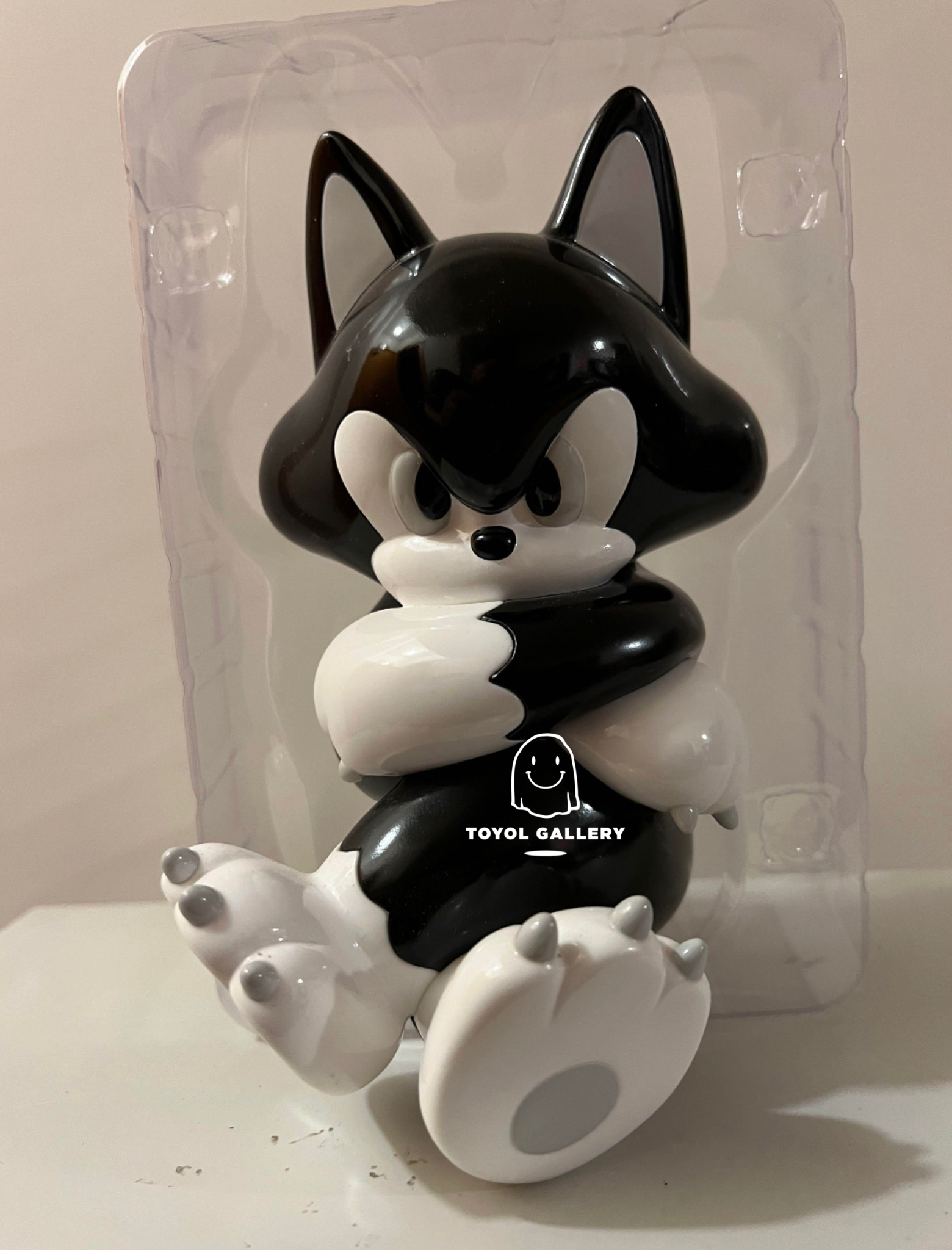 Tide (Ide Tatsuhiro) - Angry Cat (Black and White) – Toyol Toys Tide (Ide Tatsuhiro) - Angry Cat (Black and White) – Toyol Toys