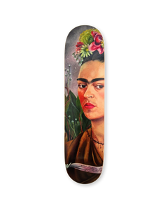 Frida Kahlo  - Self Portrait, Dedicated to Dr Eloesser ( Skateboard)