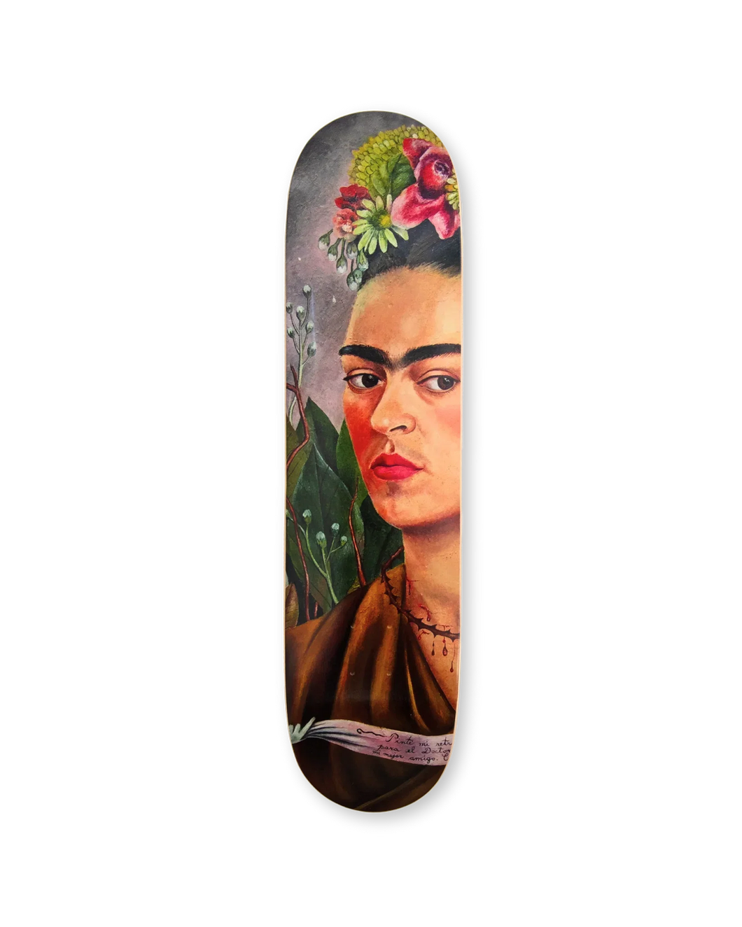 Frida Kahlo  - Self Portrait, Dedicated to Dr Eloesser ( Skateboard)