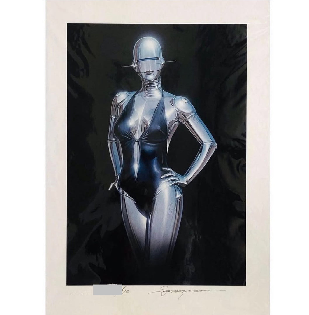 Hajime Sorayama - Giclée #009 ( Sexy Robot,Black dress )