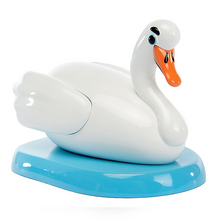 Load image into Gallery viewer, Cesar Piette - Swan (White, Black, Paperweight, set of 2)

