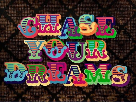 Ben Eine - Chase Your Dreams (Gold, Hand Finished)