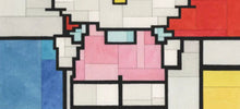 Load image into Gallery viewer, Adam Lister - HELLO MONDRIAN #1 (Pink, Hello Kitty, Sanrio)
