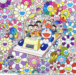 Takashi Murakami - Let’s go on the Time Machine ( Nobita, Takeshi, Shizuka, Suneo, Flowers)