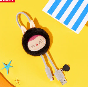 Kasing lung - The Monsters Labubu Drunk in sea Series Phone Cable (Lightning, POP MART, 1 blind box)