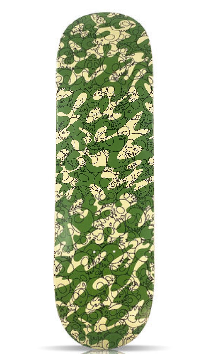 Takashi Murakami for Complexcon Kaikai Kiki camo skull skateboard deck