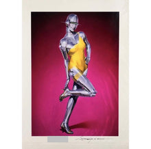 Load image into Gallery viewer, Hajime Sorayama - Giclée #42 ( Sexy Robot, Yellow Dress, Pink)
