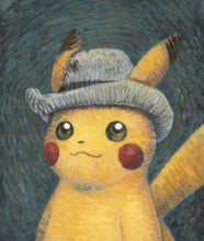 Load image into Gallery viewer, Pokémon - Pikachu inspired by Self-portrait with Grey Felt Hat (Small Canvas) (Pokémon centre x Van Gogh Museum)
