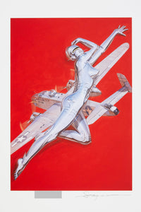 Hajime Sorayama - Giclée #SP 91 ( Sexy Robot, Plane, Red)