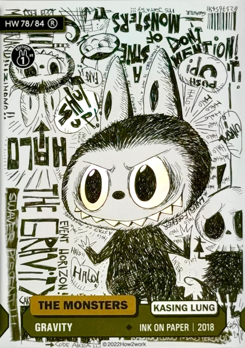 Kasing Lung -Trading Card How2Work CTC The Monsters Series 1 (Gravity, #HW 78/84 R, labubu, Zimomo, Tycoco )