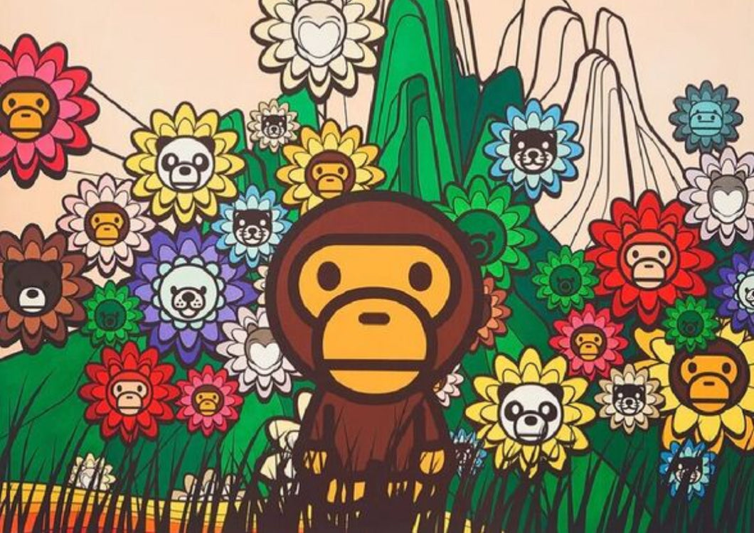 Arkiv Vilmansa - Paradise ( Monkey, Bathing Ape, Flowers)