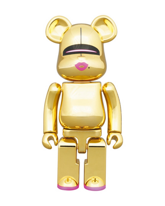 Be@rbrick x Sorayama x Baby Milo 200% ( Gold, Bearbrick, 超合金, Pink Lips )