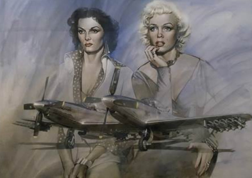 Hajime Sorayama - Giclée #SP39 ( Sexy Robot, Monroe & Taylor, Plane)