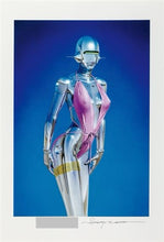 Load image into Gallery viewer, Hajime Sorayama - Giclée #008 ( Sexy Robot, Pink Dress, Blue)
