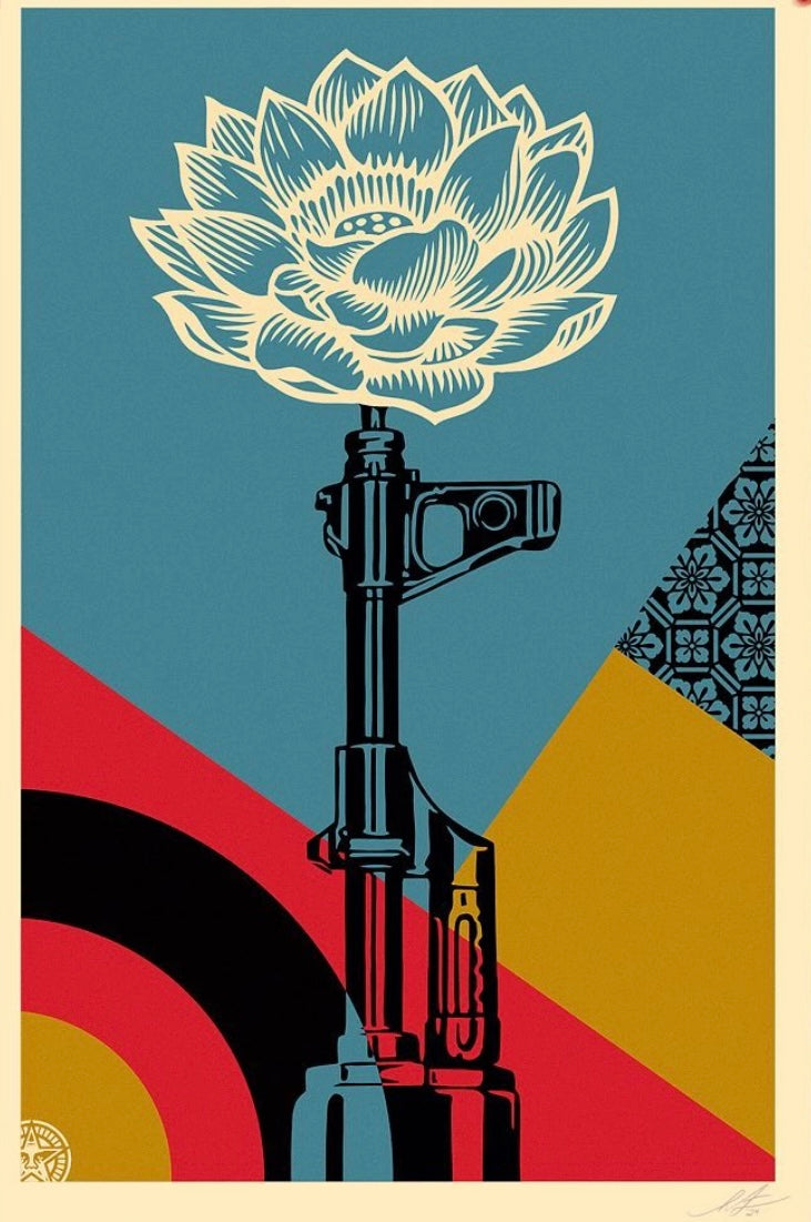 Shepard Fairey - AK-47 Lotus (Blue)